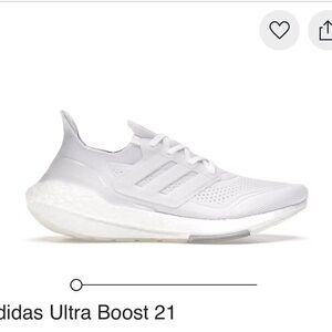 Adidas Ultra Boost 21 Women's All-White Sneakers